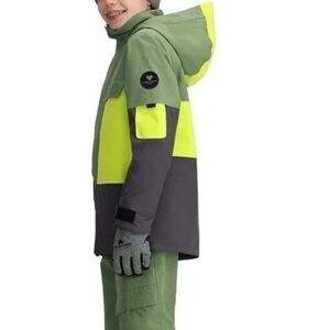 Obermeyer Axel Snow Jacket Waterproof Ski Jacket Boys M (10/12) 💚🖤